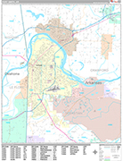 Fort Smith Wall Map Premium Style